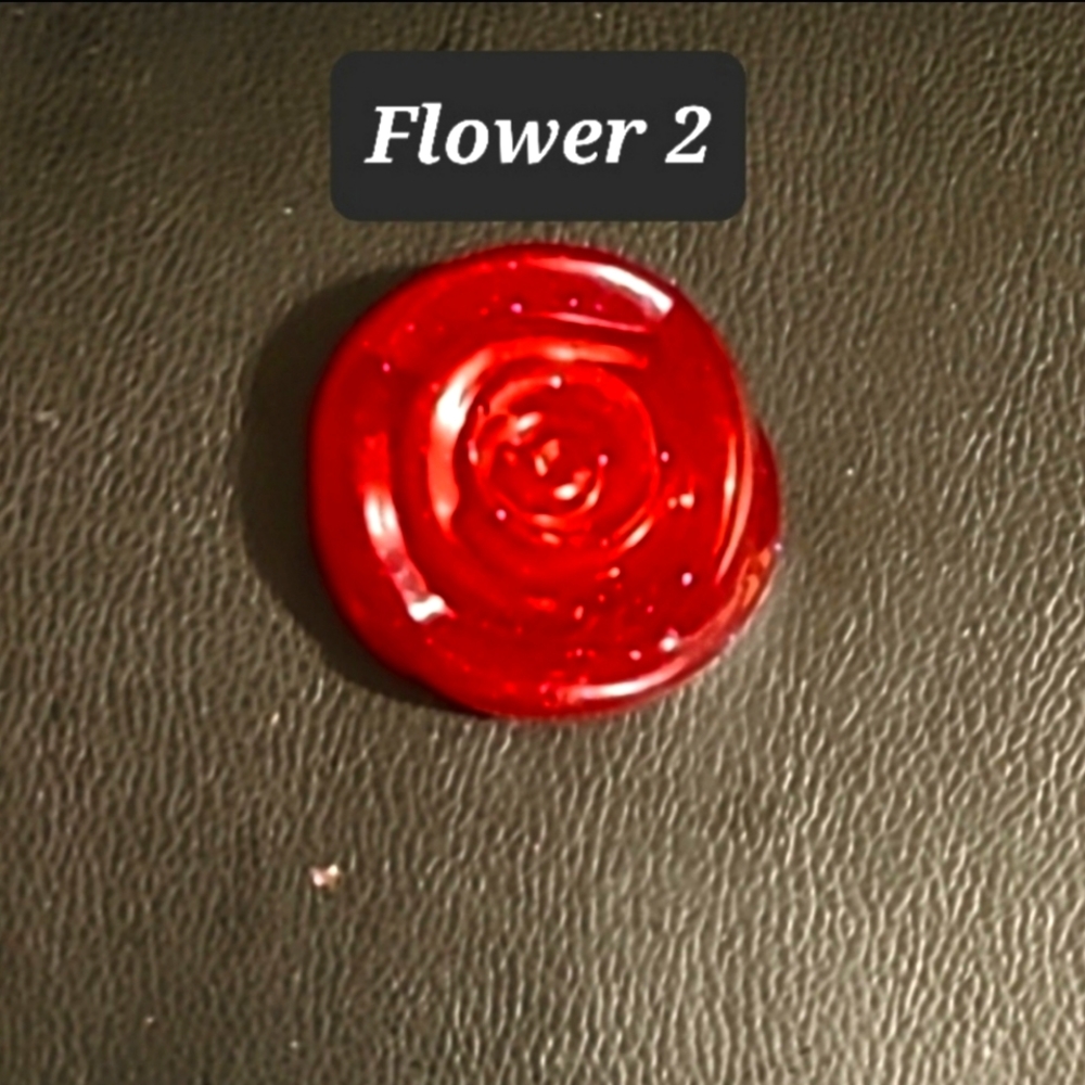 Handmade Resin Flower Paperweight or Decor - Picture 4 of 13